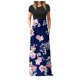 thumbnail image 2 of ICHUANYI Clearance Womens Fashion Summer Short Sleeve Casual Printing Pocket Vacation Long Dress(Sky Blue, L) ICHUANYI WER2023080811040, 2 of 7