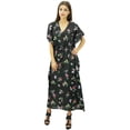 thumbnail image 5 of Bimba Women's Floral Caftan Dress Long Maxi Boho Kaftan Cover up with Drawstring Waist, 5 of 6