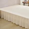thumbnail image 2 of Bed Skirt Queen Size Ruffled Bed Skirt with Split Corners, Queen Bed Skirts 12 Inch Drop, Queen Size Bed Skirting with Platform, 12'' Queen, Beige, 2 of 7