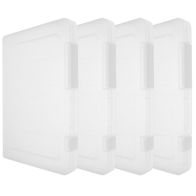 4 Pcs Étui Portable pour Projet de Fichiers A4 Boîte de Rangement en Plastique pour Fichiers Boîte de Rangement pour Albums Papier