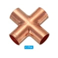 thumbnail image 3 of Conector de alimentación de cobre en forma de cruz Uxcell para soldadura, conector igual de 3/4" 1 pieza, 3 of 5
