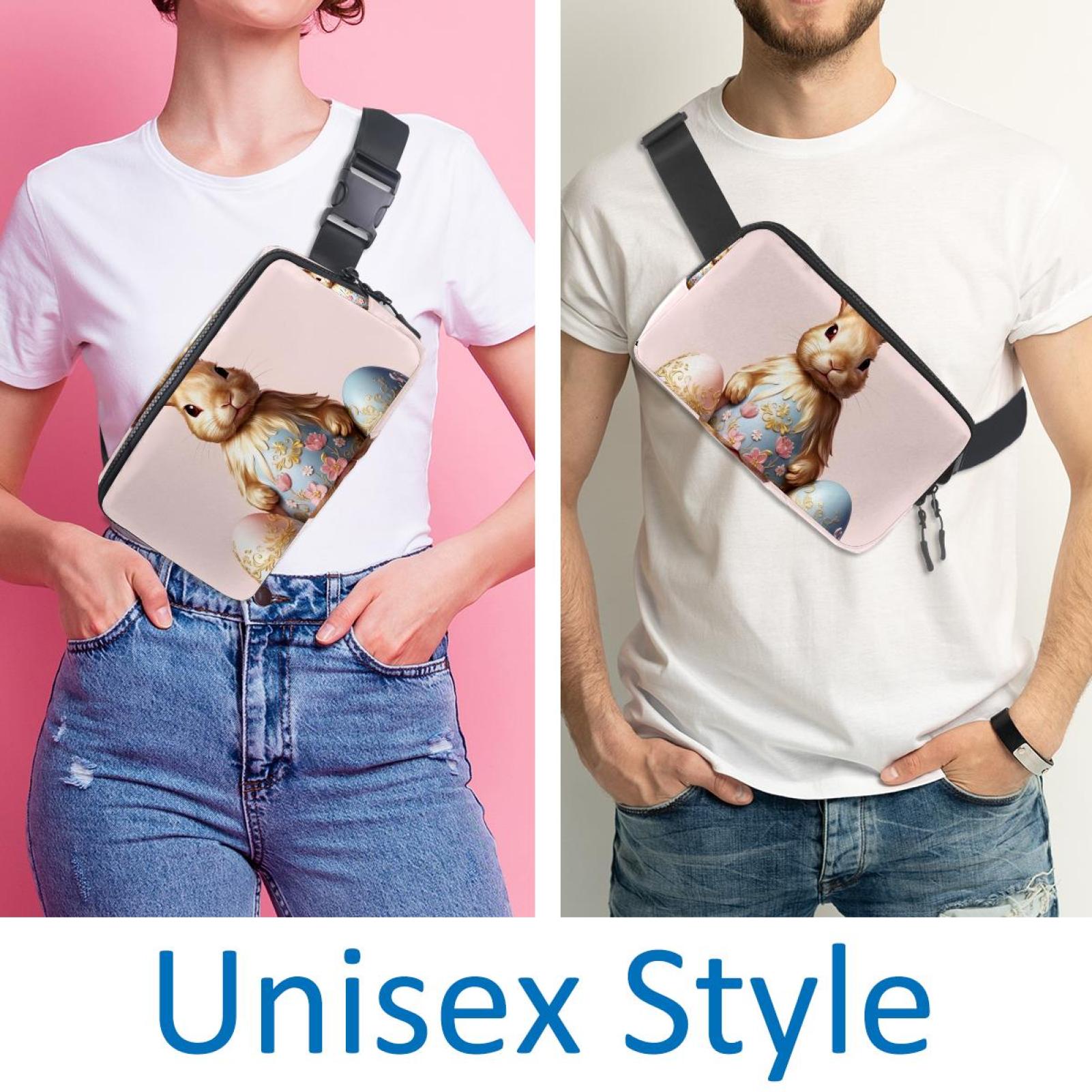 Easter Adjustable Lightweight Waist Bag with Extension Strap - Unisex Crossbody Bag Running Belt