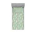 thumbnail image 2 of Ambesonne Nautical Fitted Sheet & Pillow Sham Set, Mint Seashell Sailing, Full, Mint Green, 2 of 3