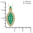 thumbnail image 3 of JewelersClub 4.00 Carat T.G.W. Emerald And White Diamond Accent 14k Gold Over Silver 3-Piece Marquise Jewelry Set, 3 of 7
