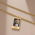 thumbnail image 4 of EUEAVAN Gold Personalised Photo Necklace Custom Message Necklace with Color Photo for Women Birthday Anniversary Gift for Men, 4 of 7