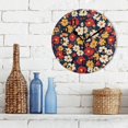thumbnail image 3 of Yayeee 10" Wall Clock Battery Operated Quartz Round Silent Non-Ticking Home Decor,Red Floral, 3 of 6