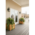 thumbnail image 6 of Tall Square Cedar Planter Box – Rustic Wooden Planter for Front Door, Patio (24"x24"x16.5H), 6 of 8