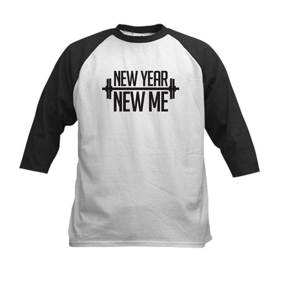 CafePress - New Year New Me Kids Baseball Jersey - Kids Cotton Baseball Jersey, 3/4 Sleeve Shirt
