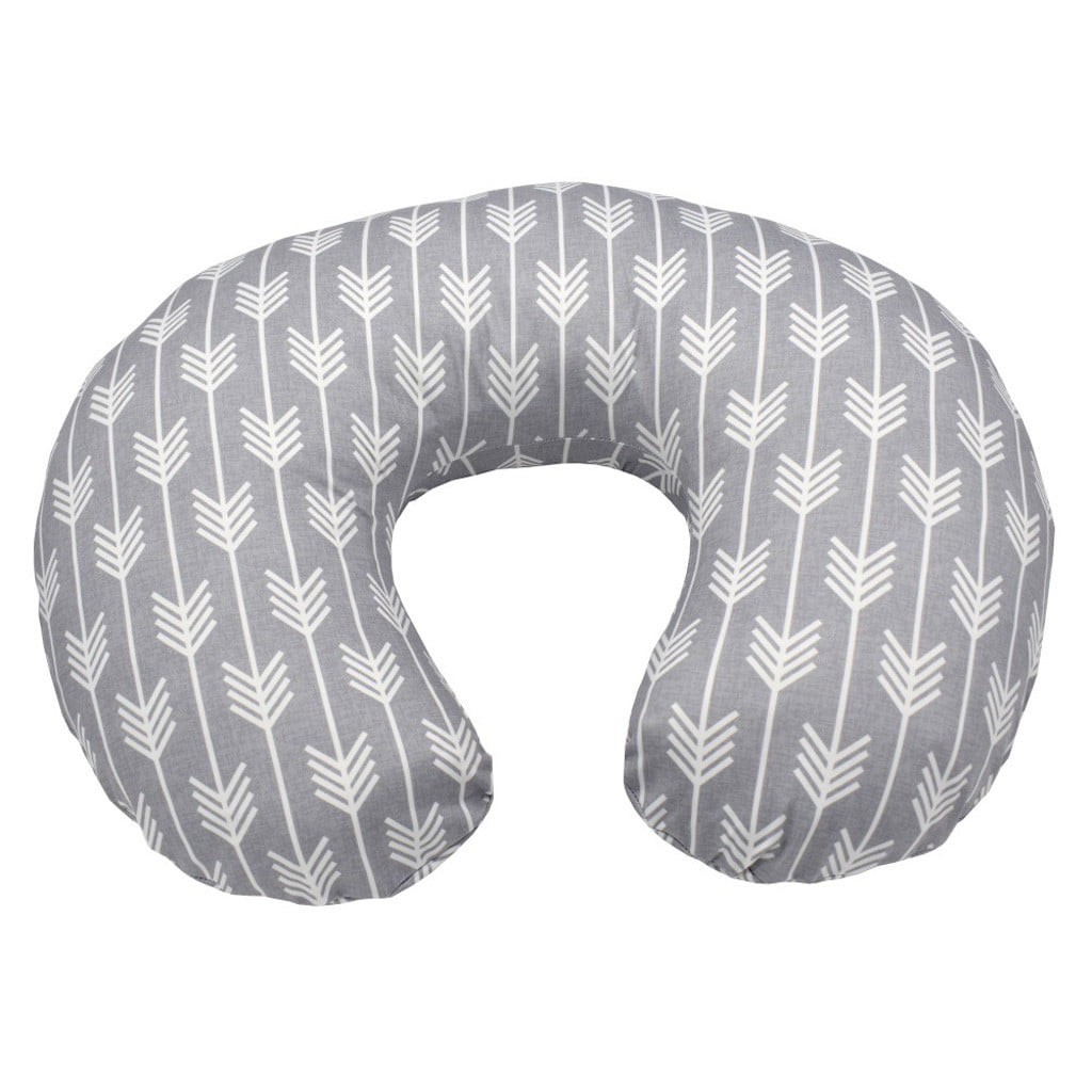 Breastfeeding Pillow Cover Nursing Pillow Slipcover Light Grey Minky Fabric 