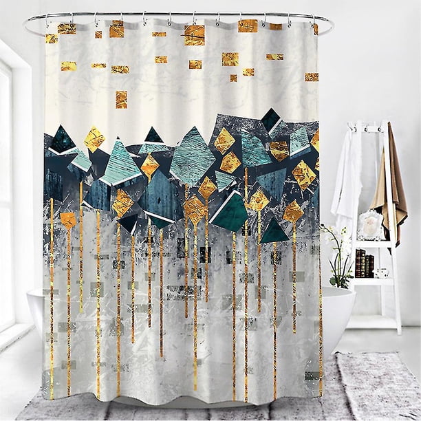Cortina de ducha YONGSHENG baño impermeable geométrico moderno