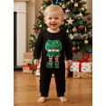 thumbnail image 5 of AIGUR Family Matching Christmas Pajama Set, Black Green Long Sleeve Printed Pattern Tops and Pants, Men/ Women/ Kids/ Babies, 5 of 10