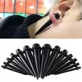 thumbnail image 3 of EOEMY Acrylic Ear Flesh Tunnels Tapers Spirals Expanders Stretchers O-Ring Plug Kit !-Black-2mm, 3 of 9