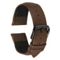 thumbnail image 1 of Correas de reloj de cuero Uxcell de 22 mm, correa de cuero de vaca de grano fino, correa de reloj para mujeres y hombres, marrón y negro, 1 of 6