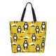 thumbnail image 1 of Balery Cartoon Bear Yellow Bolsa Tote Estilo Estético con Cremalleras, Bolsa de Hombro, Bolsa de Compras Grande y Plegable, 1 of 8