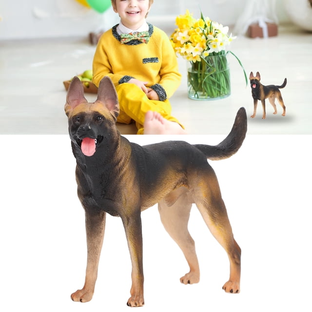 MODELO DE PERROS DE SIMULACION, ROBO DE CONOCIMENTO ABRENDIZAJE ALEMÁN PASTOR DE PERRO TEXTURA REALISTA DE JUGUETE PVC Excelentes Detalles para la decoración