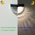thumbnail image 6 of PULLIMORE 6 Pcs LED Solar Wall Mount Fence Lights Waterproof Step Semi Circle Lamp for Patio Yard Stairway Garden (Warm Light), 6 of 8