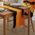 thumbnail image 2 of Cotton Linen Dining Table Runner Giraffe and Elephant Playing in The Sunset African Animals Design Non-Slip Heat Resistant Table Runners for Family Dinner Kitchen Table,13x70 Inch, 2 of 7