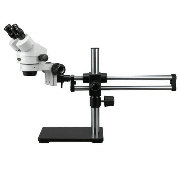 AmScope 7X-90X Binocular Stereo Microscope on Ball Bearing Boom Stand New