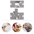 thumbnail image 3 of 1Pc 90 Degree Solid Door Latch Bolt 304 Stainless Steel Lock Sliding Door Right Angle Buckle (Silver), 3 of 7