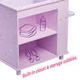 thumbnail image 5 of Olivia's Little World Wooden Doll Changing Station, Lilac/White, 5 of 13