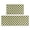 Green and White Checkered Pattern, variant on Orange and Brown Wavy Checkered Anti Fatigue Kitchen Rugs Set Of 2, Non Slip Washable Decorative Floor Mats for Kitchen Sink Laundry, 17"x30" and 17"x47"