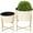 Beige Indoor Outdoor Solid Round S/2 12", 16"H, variant on DecMode 12", 16"H Indoor Outdoor Pink Metal Planter with Removable Gold Stand (2 Count)