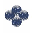 thumbnail image 7 of 13 Inch Round Placemats Set of 4, Navy Blue Snowflake Christmas Non Slip Heat Insulation PP Table Mats, Xmas Winter Snowflake Modern Art Washable Place Mats for Kitchen Dining Party Table Decor, 7 of 7