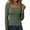 Green, variant on Women's Lace Long Sleeve Tops Ribbed Patchwork Sexy U-neck Slimming Fit Shirts Going Out Concert Outfits