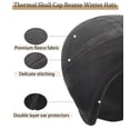 thumbnail image 4 of 2 Pieces Beanie Hats for Men Women Skull Caps Under Helmet Liner with Ear Protection Dark Grey, 4 of 6