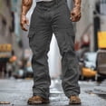thumbnail image 2 of Tactical Pants For Men Lightweight Corduroy Cargo Pants Casual Workout Hiking Athletic Trousers With Multi-Pockets, 2 of 6