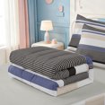 thumbnail image 5 of Erosebridal Geometric Line Pattern Zipper Twin Comforter Sets with Fitted Sheet and 2 Pillowcases,Boho Striped Zipper Bedding Set,Light Gray Reversible,4pcs, 5 of 7