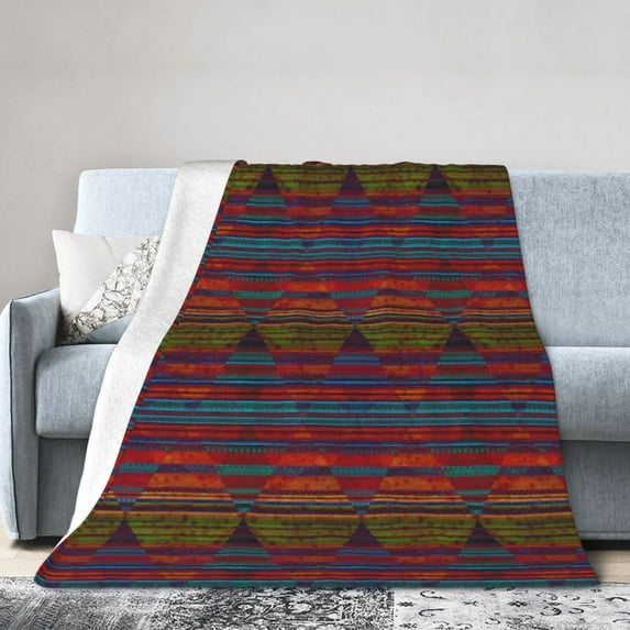 Retro Abstract Line Art Throw Blanket, Anti-Pilling Ultra-Soft Micro Fleece Cover Blanket for Bed Sofa, for All Seasons, 60"x50"