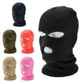 thumbnail image 2 of Xiao Hua Mascarilla de 3 agujeros para clima frío, máscara de esquí de invierno para hombres y mujeres, máscara de circulación térmica (rosa roja), 2 of 5
