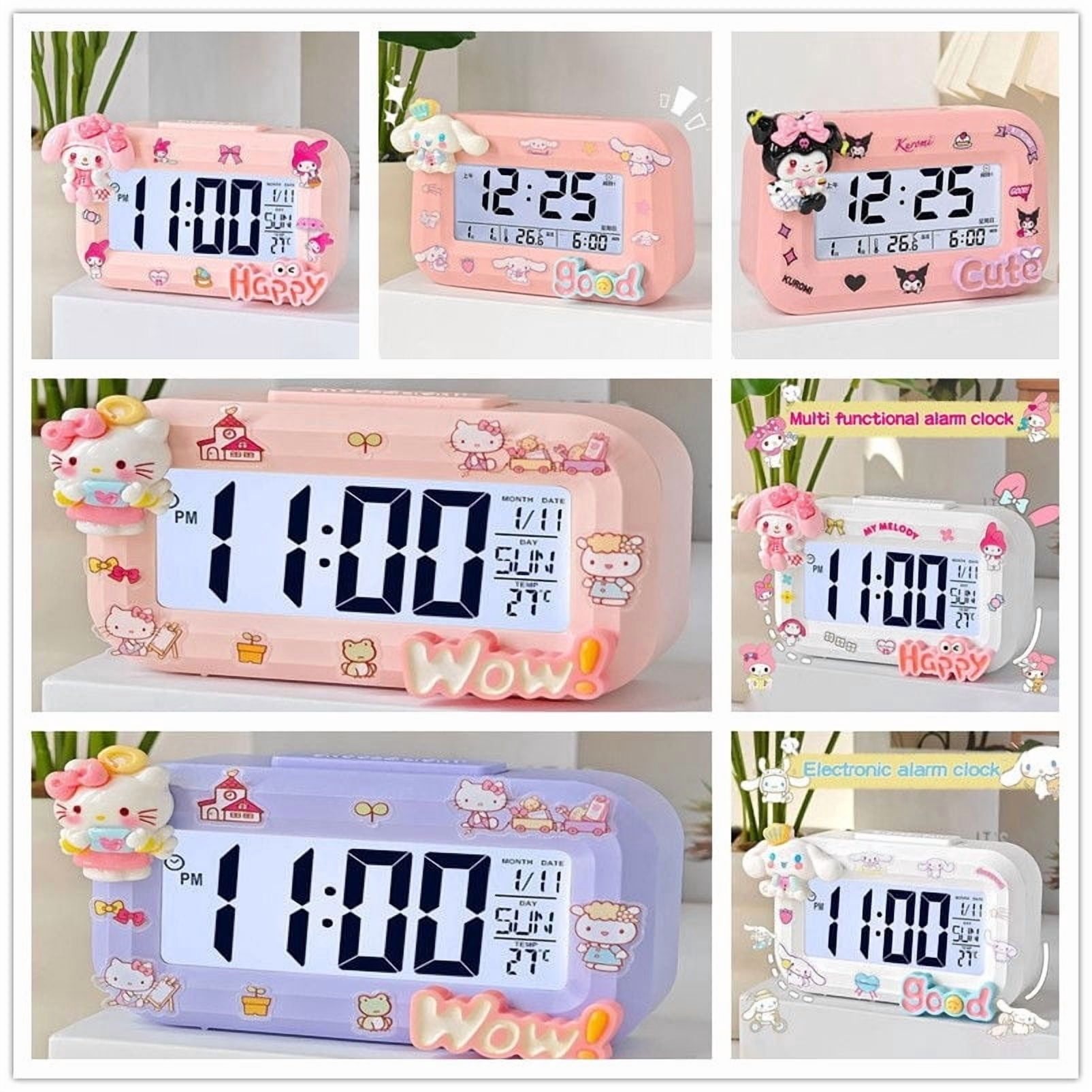 Kawaii Alarm Clock Cute Desk Clock School Digtal Alarm Clock Birthday Gifts LED Desktop Clock Accessiories