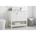thumbnail image 2 of Elegant Decor Theo 36" Steel and Solid Wood Single Bathroom Vanity in White, 2 of 8