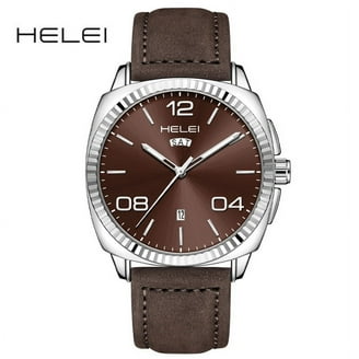 JG1040-12 Men's Leather Strap Retrograde Calendar Watch - Walmart.com