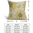 thumbnail image 4 of Dark Light Yellow Pillow Covers 20x20 Set of 2 Retro Sunflower Flowers Print Decorative Throw Pillows Outdoor Modern Art Floral Pillowcase Square Linen Cushion Case for Home Sofa Couch Bed, 4 of 6