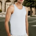 thumbnail image 2 of uikmnh Men Tank Tops Solid Sleeveless Vest Tank Top Casual Loose Fit Athletic Sportswear Activewear Gym Workout Apparel Size:XL, 2 of 5