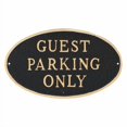 thumbnail image 2 of 10" x 18" Large Oval Guest Parking Only Statement Plaque Sign - Black/Silver, 2 of 4