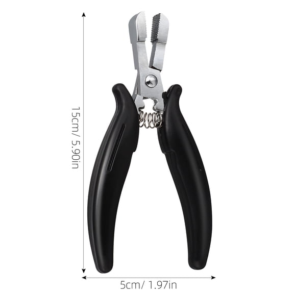 WRITWAA Hair Extension Pliers Black Salon Tool for Tape Sealing Hair Glue Removal with Ergonomic Grip
