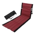 thumbnail image 2 of Asiento de suelo plegable para acampar con respaldo, silla de suelo plegable, cómoda para Rojo oscuro, 2 of 8