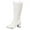 White, variant on Boots for Women,Stylish Round Toe Platform Heel Mid Calf Boots with Side Zipper Comfortable Casual Winter Footwear for Women,Knee High Boots Women,White,8.5