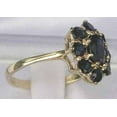 thumbnail image 3 of LBG British Made 10k Yellow Gold Natural Sapphire Womens Statement Ring - 33 size options - Size 9, 3 of 5