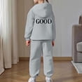thumbnail image 6 of Kids Casual Tracksuit Set - Long Sleeve Printed Hoodie with Matching Pants, Warm and Soft Fall Winter Outfit for Girls 2-13, 6 of 7