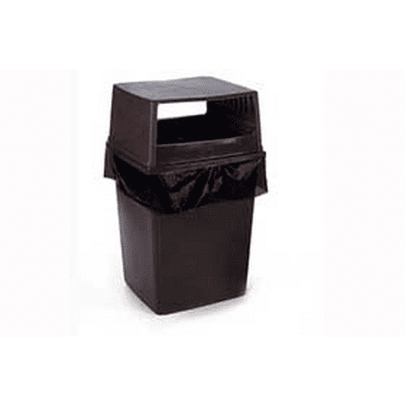 56 Gal - Glutton Heavyweight Can Liners, 25W X 17D X 48L, Black LLD Polyethylene, 4 Mil - Case of 50 Bags