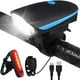 thumbnail image 1 of Luz De Bicicleta Recargable USB, Linterna De Bicicleta A Prueba De Agua con Timbre De Bicicleta De Luz De 120 Decibelios, Luz De Bicicleta LED para Carretera Y Montaña - Seguridad Nocturna, 1 of 5