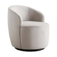 thumbnail image 4 of Accent Armchair, Velvet 360° Swivel Barrel Chair for Living Room - Gray, 4 of 8