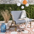 thumbnail image 2 of Safavieh Dandra Outdoor Modern Herringbone Rattan Settee, 2 of 7