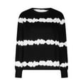 thumbnail image 4 of cfhntfmh Plus Size Tops for Women Fashion Printed Long Sleeve Oversized T-Shirts Casual Fall Crewneck Loose Shirts, 4 of 7