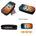thumbnail image 3 of XYZCANDO Vintage Fire Water Soccer Ball Print Backpack Set for Boys Girls Book Bag with Zipper Pocket 17 Inch Schoolbag with Lunch Box Pen Case Knapsack Middle School Bookbag, 3 of 4